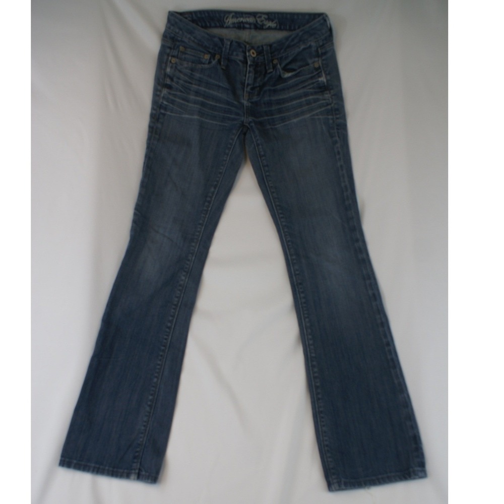 American‎ Eagle True Boot Jeans Womens 0 Regular Medium Wash Blue Denim